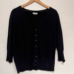 Worthington Women’s Black Cardigan   Plus Size 1X   GUC